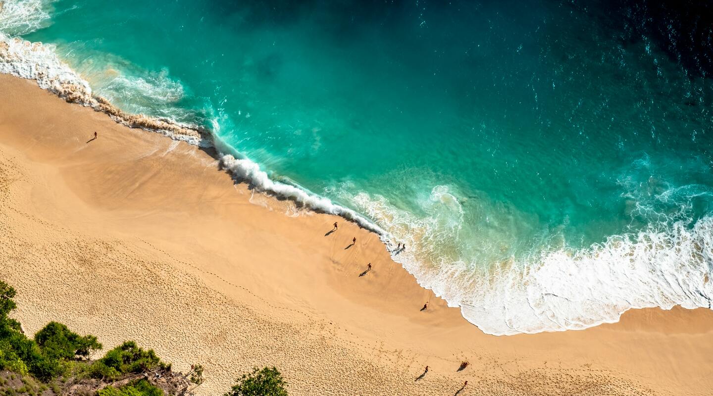Drone shot of beach shore 1802183